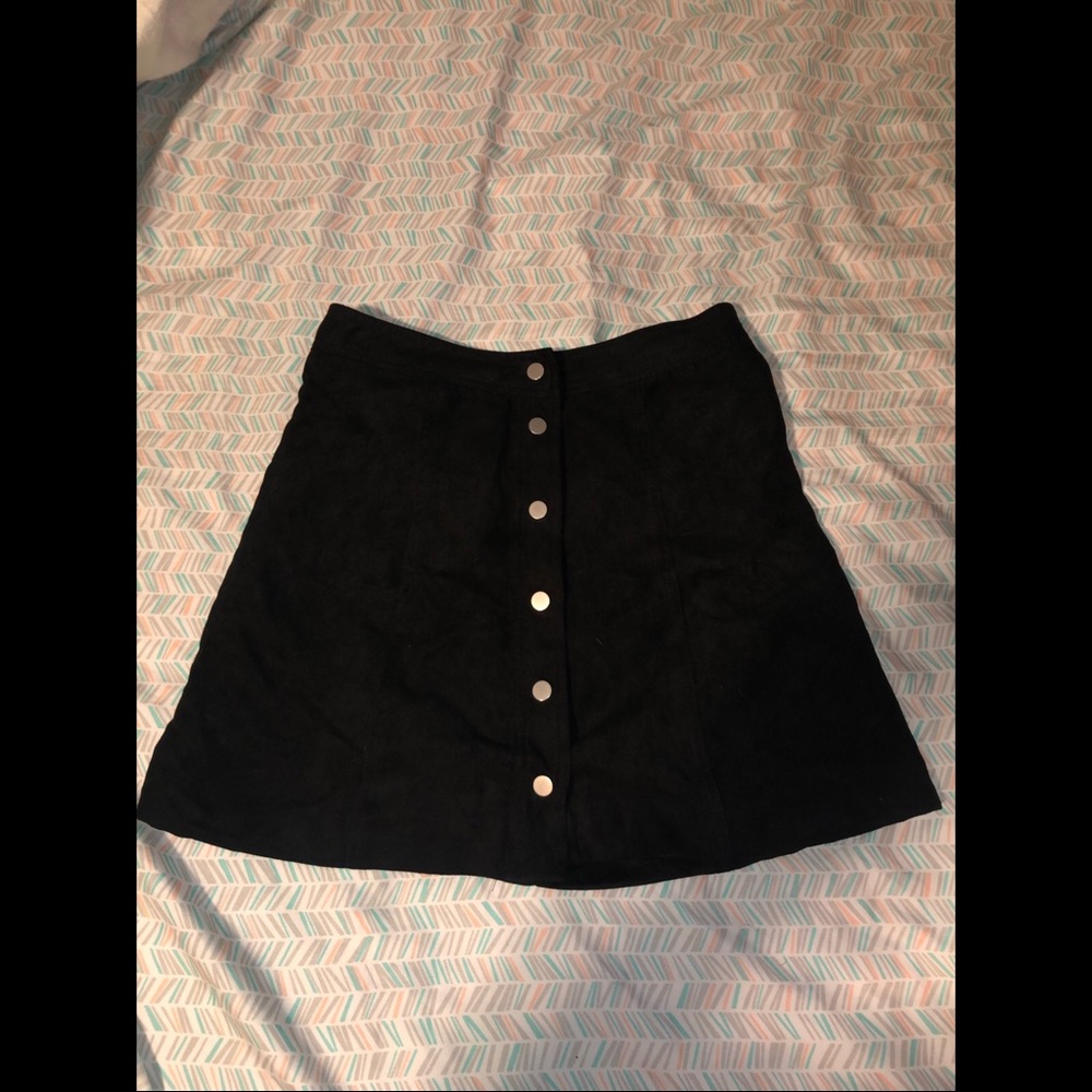 Black Suede Skirt